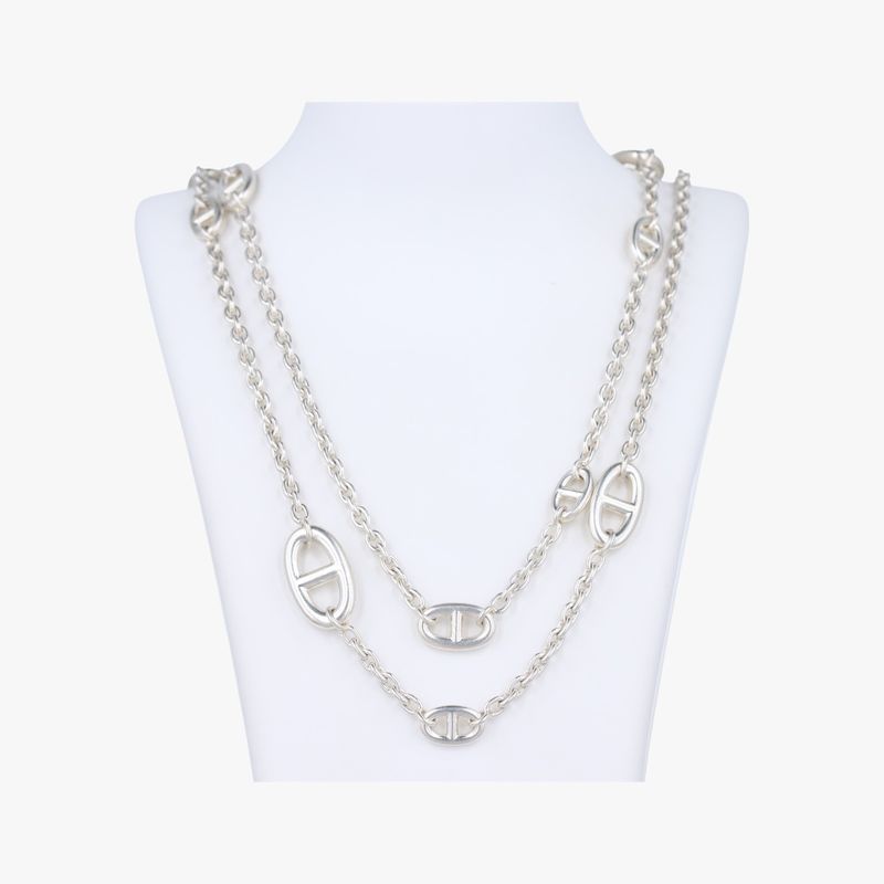 Hermes Farandole Chaine D'ancre Argente Silver Ag92519c121978