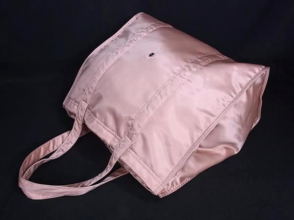 Fendi Bucket Shopping Bag Nylon Tote Women's Pink Beige Fp4609