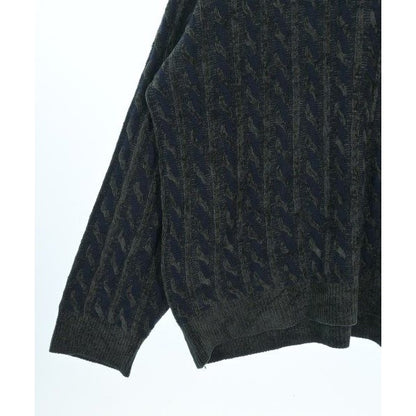 Hermes Knit Sweater Cotton Navy Gray — view 5