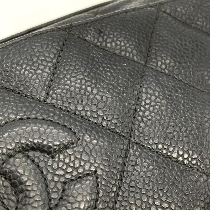 Chanel Coco Mark Matelasse Chain Shoulder Bag Caviar Skin Black 7 Digits 3s