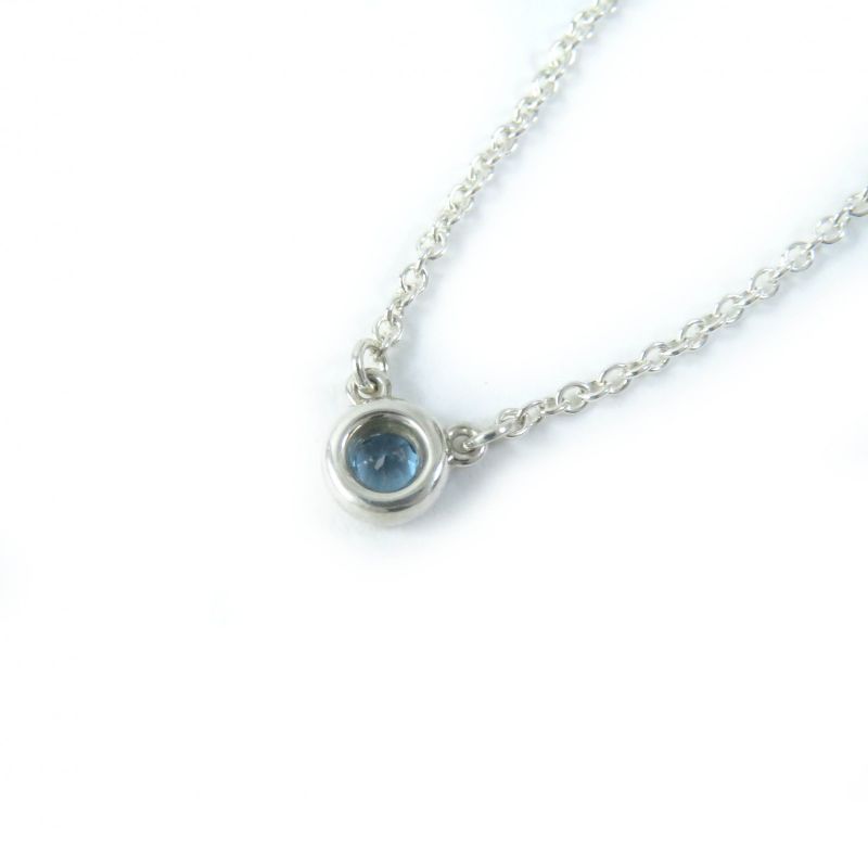 Tiffany & Co Color By The Yard Elsa Peretti Ag925 1P Aquamarine Necklace