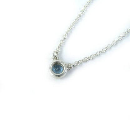 Tiffany & Co Color By The Yard Elsa Peretti Ag925 1P Aquamarine Necklace