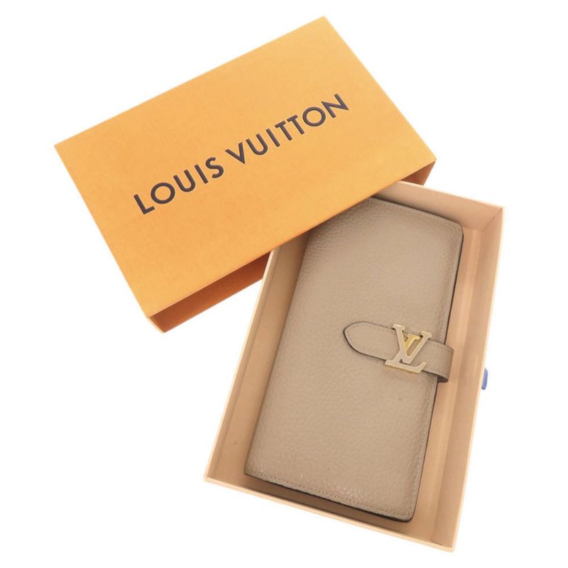 Louis Vuitton LV Vertical Wallet M81367 IC Chip Taurillon Leather Galle Long