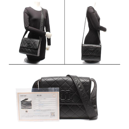 Chanel Shoulder Bag Crossbody Bag Quilted Lambskin Single Flap Gold — view 10