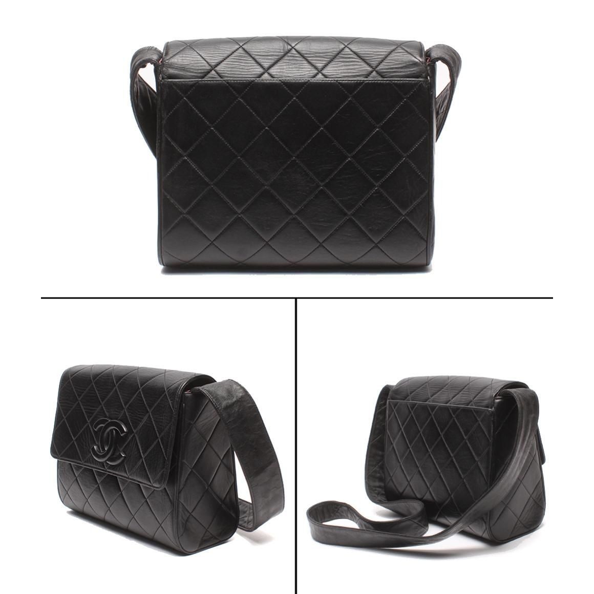 Chanel Shoulder Bag Crossbody Bag Quilted Lambskin Single Flap Gold — view 2