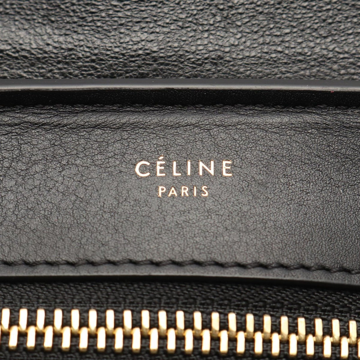 Celine Handbag Trapeze Black Grey Red Leather — view 4