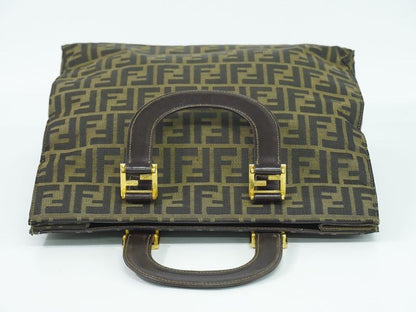 Authentic Fendi Zucca Tote Handbag Canvas Brown Zucca Bag Pre-owned [follow-up