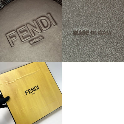 Fendi Ff Logo Underplate Tableware Collection Dark Brown Rattan/leather Box