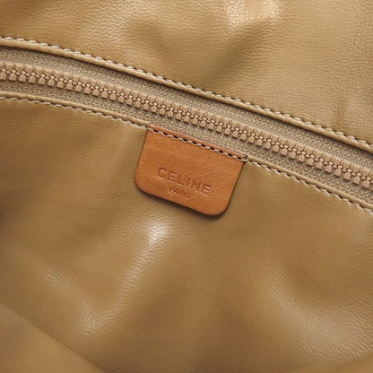 Celine Handbag Macadam Tote PVC Leather Brown Gold Hardware Total Triomphe Logo