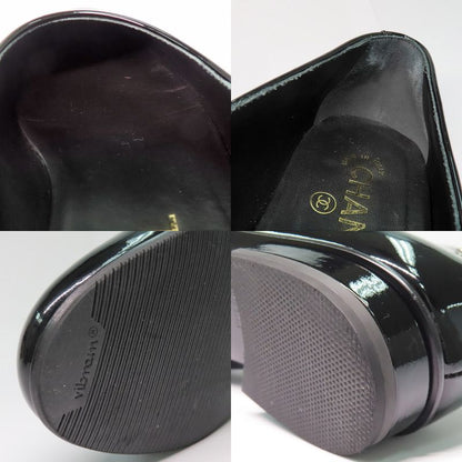 Chanel Loafers 25C G46194 Black Coco Mark 37 Patent Leather Enamel