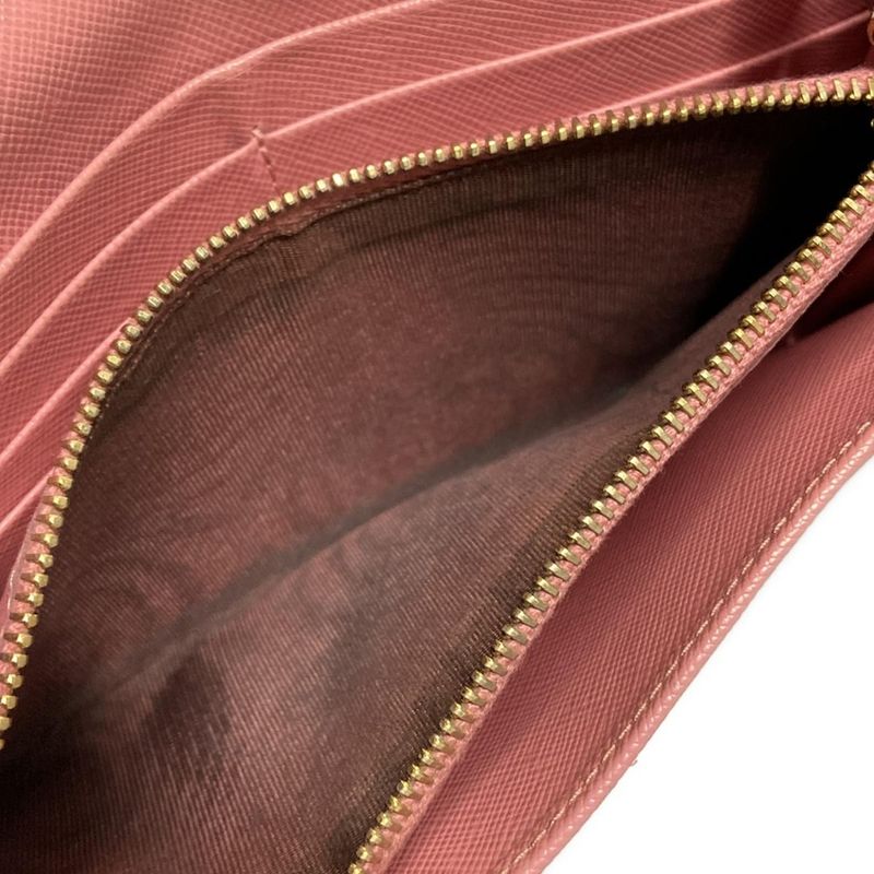 Prada Long Wallet - Pink Leather