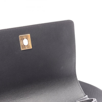 Chanel Waist Bag CC Logo Black Gold Calf — view 6