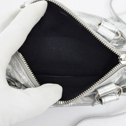 Balenciaga Luca Gol Nano 792599 Metallic Silver - 2WAY Handbag Shoulder