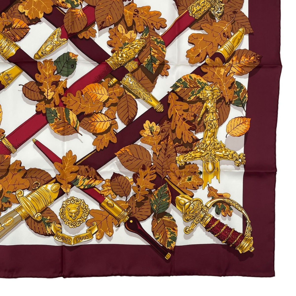 Hermes Scarf 100% Silk Carre 90 AU Plus Dru Powerful Brown — view 6