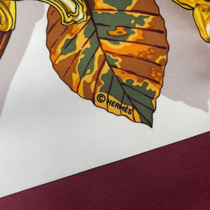 Hermes Scarf 100% Silk Carre 90 AU Plus Dru Powerful Brown — view 9