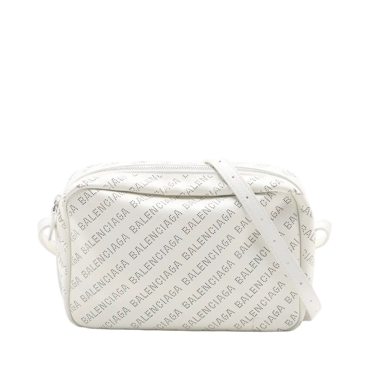 Balenciaga Perforated Leather Shoulder Bag Crossbody