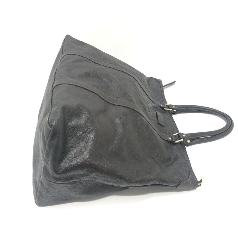 Gucci Tote Bag Guccissima 201482 Leather Brown