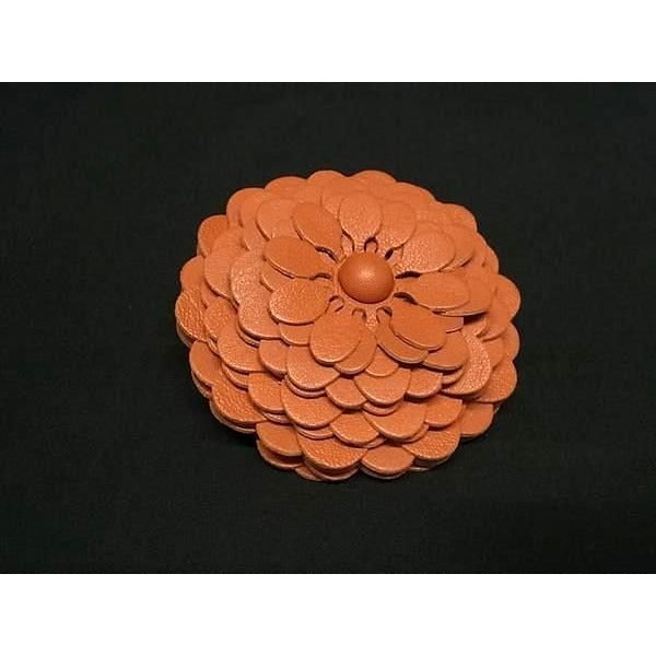 Loewe Stud Flower Leather Bag Charm Accessories Terracotta