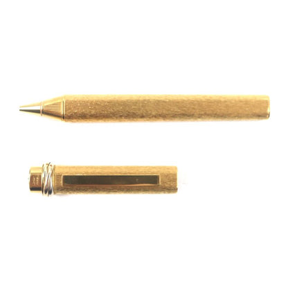 Cartier Vintage Trinity Ballpoint Pen With All Over Design Cap Style Gold With