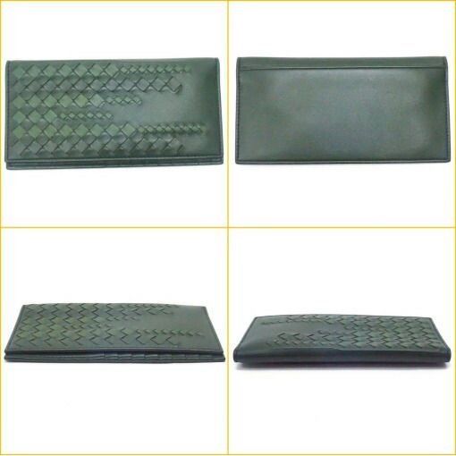 Bottega Veneta Bifold Billfold Wallet Leather Green — view 2
