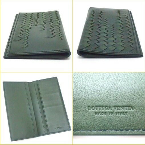 Bottega Veneta Bifold Billfold Wallet Leather Green — view 4