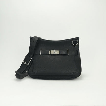 Hermes Jypsiere 31 Shoulder Bag Taurillon Clemence Noir Black