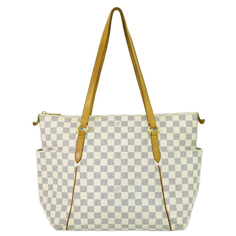 Authentic Louis Vuitton LV Old Shape Totally MM Damier Azure Shoulder Bag Tote