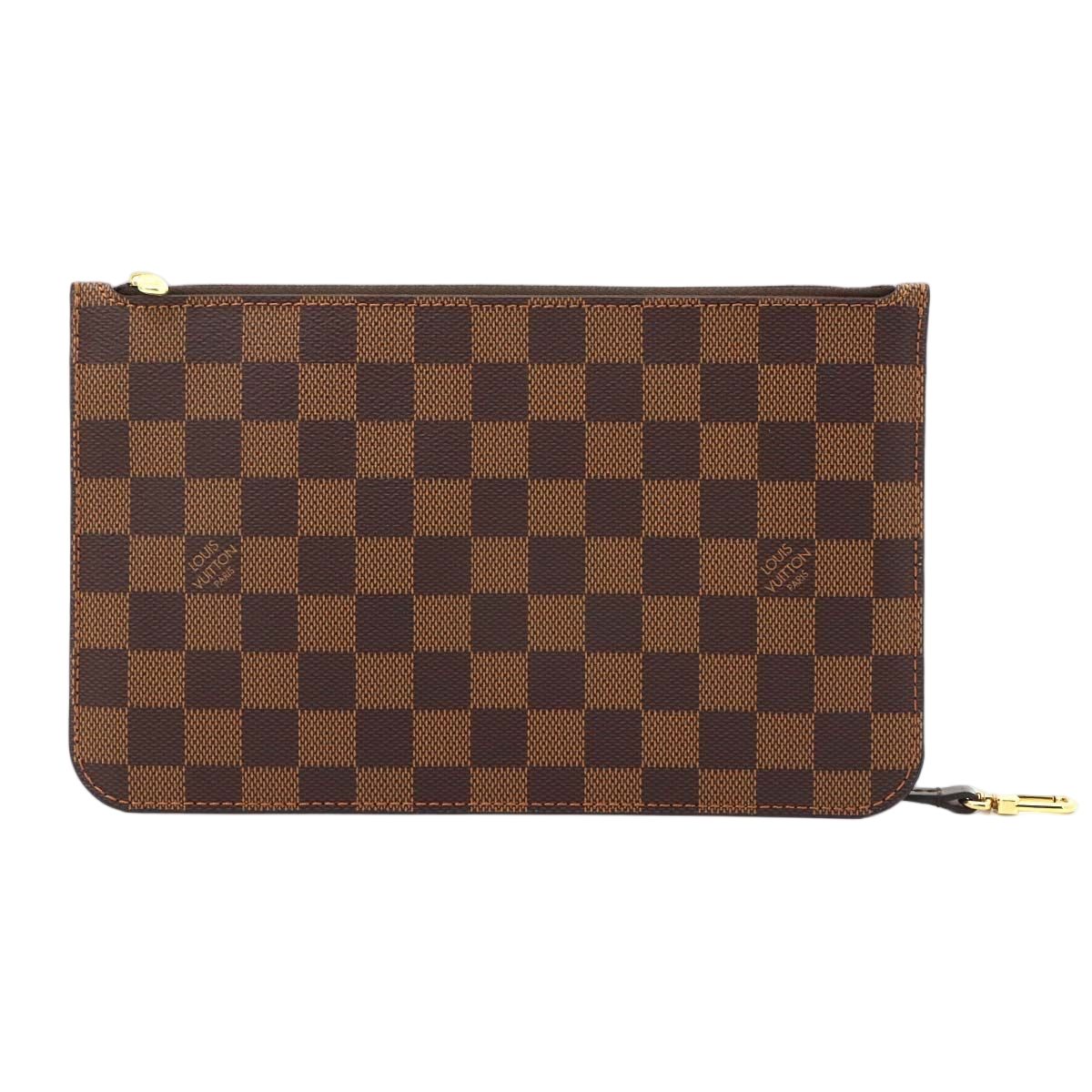 Louis Vuitton Damier Neverfull Pouch Ebene Gold