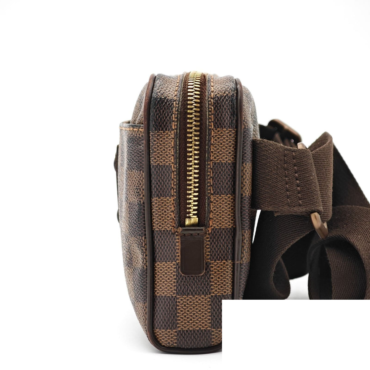 Louis Vuitton Bum Bag Brooklyn Small 2-Way Waist Pouch Ebene Brown Strap — view 4