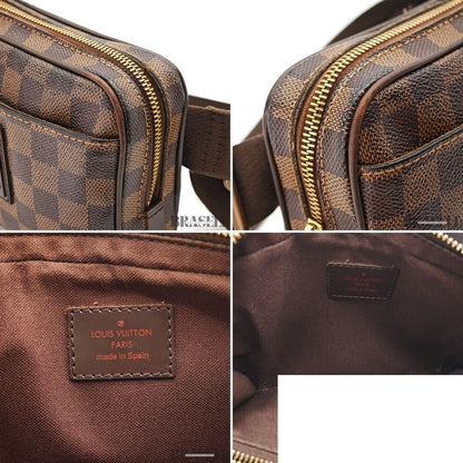 Louis Vuitton Bum Bag Brooklyn Small 2-Way Waist Pouch Ebene Brown Strap — view 8