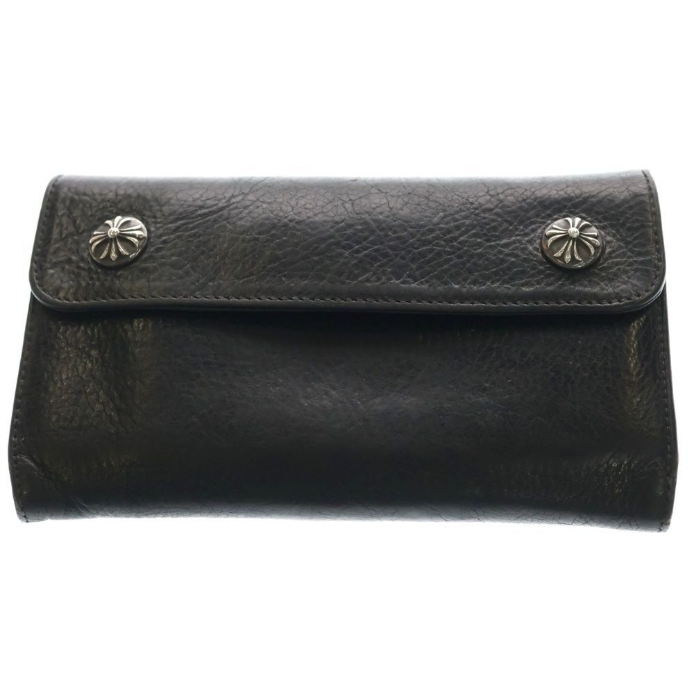 Chrome Hearts Wave Leather Wallet Black