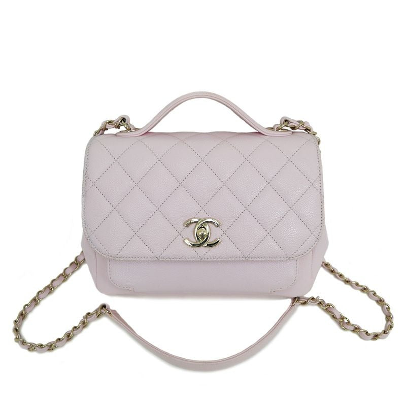 Chanel Business Affinity Pink Quilted Caviar Hand Shoulder Bag