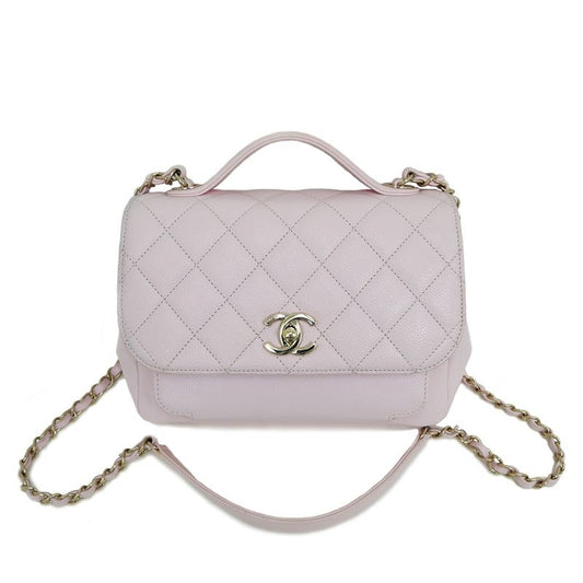 Chanel Business Affinity Pink Quilted Caviar Hand Shoulder Bag