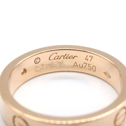 Cartier Ring Mini Love 18k Pink Gold Diamond — view 5