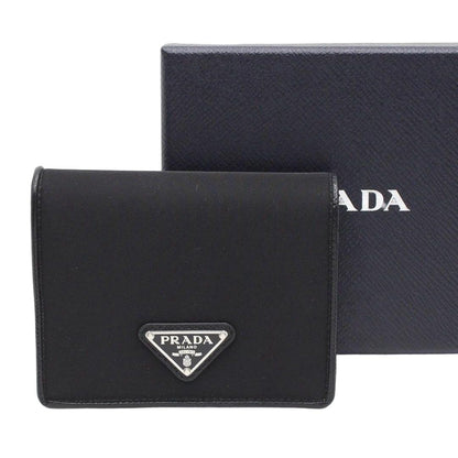 Prada Logo Triangle Nylon Bifold Wallet