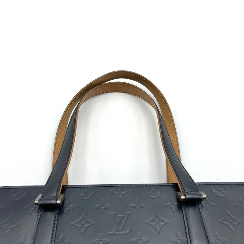 Louis Vuitton M55105 Wilwood Tote Bag Monogram Matte Leather Navy Women Men