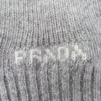Prada 2021 P24m2h Virgin Wool Cashmere Blend Logo Design Long Sleeve Knit Top
