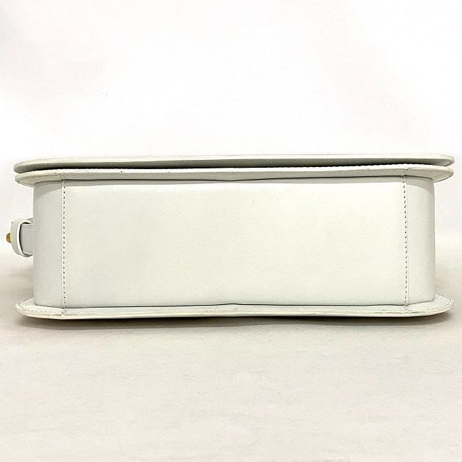 Celine Semishoulder Bag White Triomphe Cuir