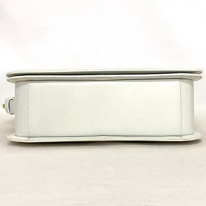 Celine Semishoulder Bag White Triomphe Cuir