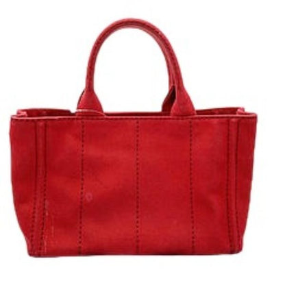 Prada Canvas Tote Canapa Tote Bag Prada Red
