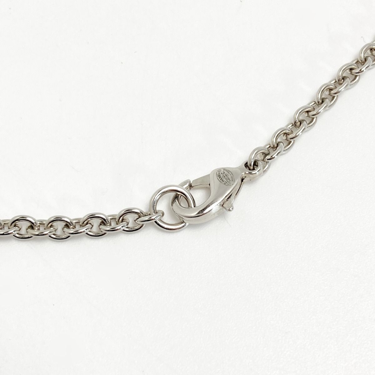 Chanel Cocomark Round Necklace C22c Silver GP Circle