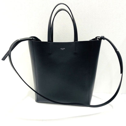 Celine Vertical Cabas Small 176183 2way Bag Black Leather Tote Crossbody