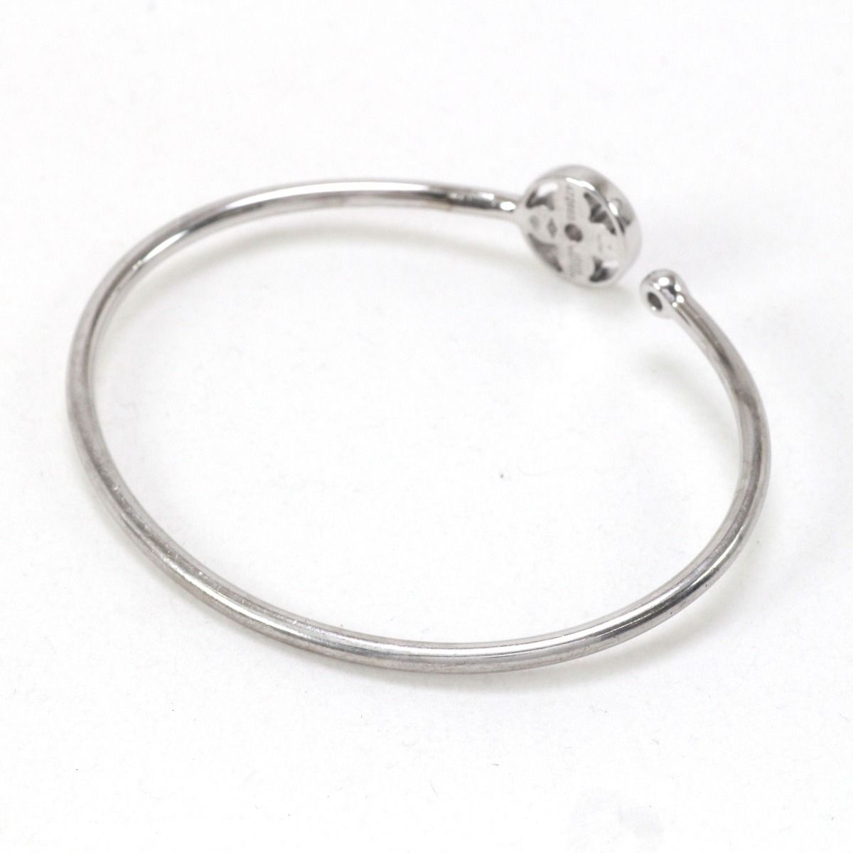 Louis Vuitton Bracelet Twist Blossom White Togo Old X Diamond Size S (15cm