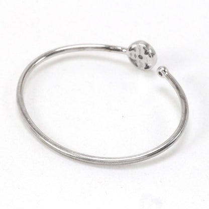 Louis Vuitton Bracelet Twist Blossom White Togo Old X Diamond Size S (15cm