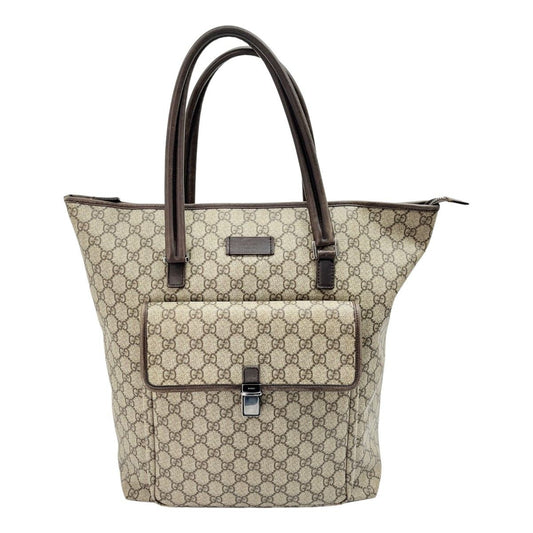 Gucci GG Supreme Tote Bag 108832 Brown