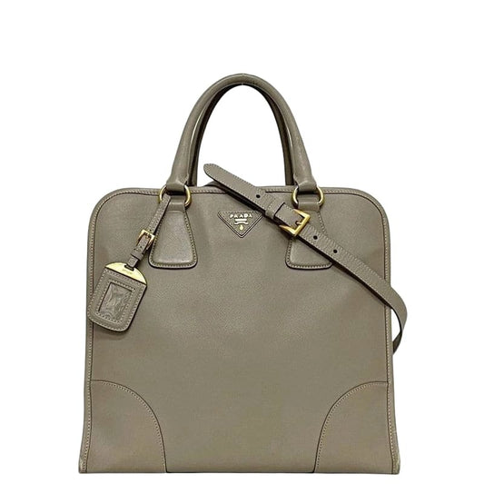 Prada 2-Way Bag Beige Bn2254 Saffiano Leather