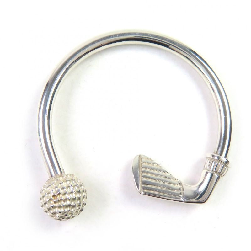 Tiffany & Co SV 925 Golf Motif Key Ring Holder Silver Weight 9.15 g