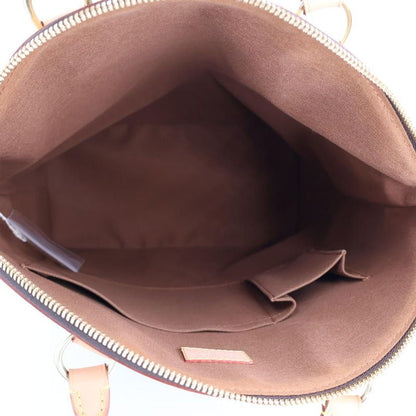 Louis Vuitton Monogram Lock It MM Handbag Tote Bag M40606 Brown PVC Leather