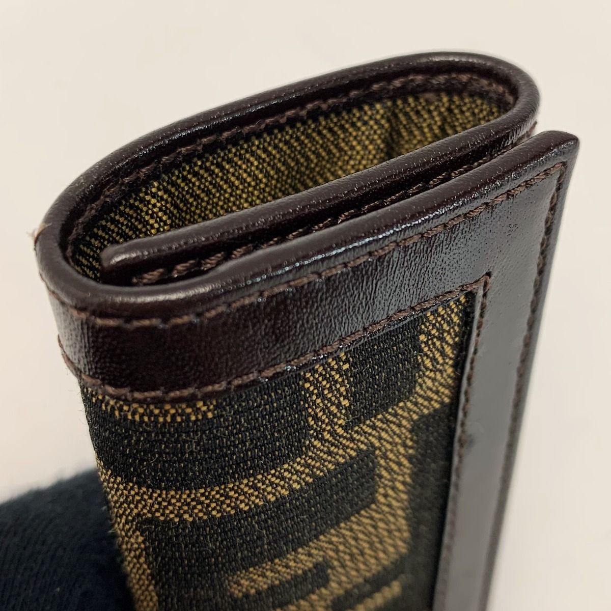 Fendi Zucca 2289-10162-099 Dark Brown Quadruple Key Case Men's Women's