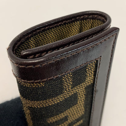Fendi Zucca 2289-10162-099 Dark Brown Quadruple Key Case Men's Women's